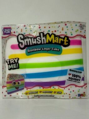 🍰 Super Fun SmushMart Rainbow Layer Cake Squishy Toy 🌟